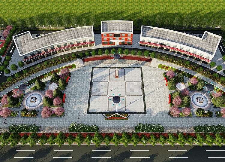 济南马集镇驻地广场景观设计